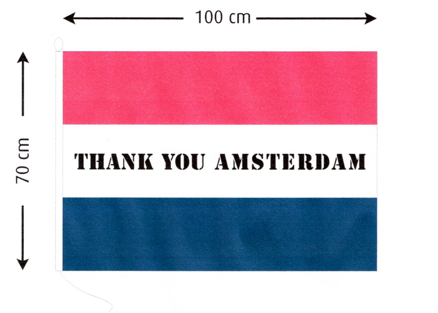 Flag thank you amsterdam